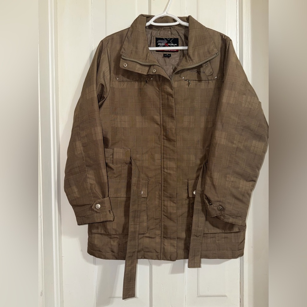 Women's size medium ZeroXposur Women's Utility Jacket in Brown tie‎ waist